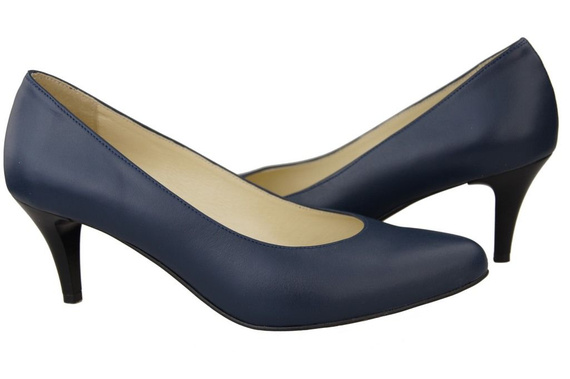 Damenschuhe Pumps, Naturleder, Marineblau 825 ElitaBut