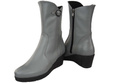 Damen-Keilstiefel, Naturleder, Grau 178 ElitaBut