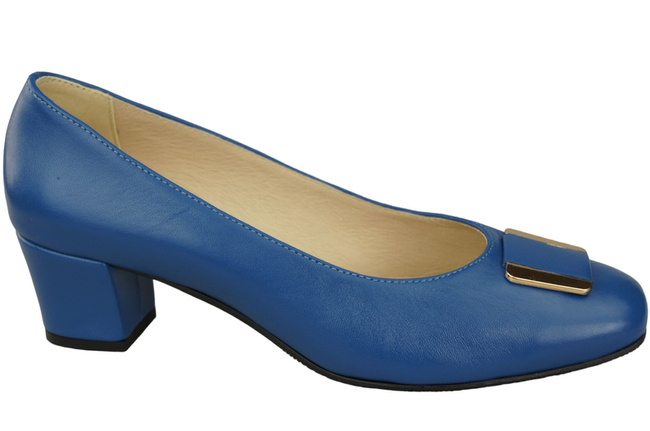 Damenschuhe Pumps Naturleder 187 Blau ElitaBut