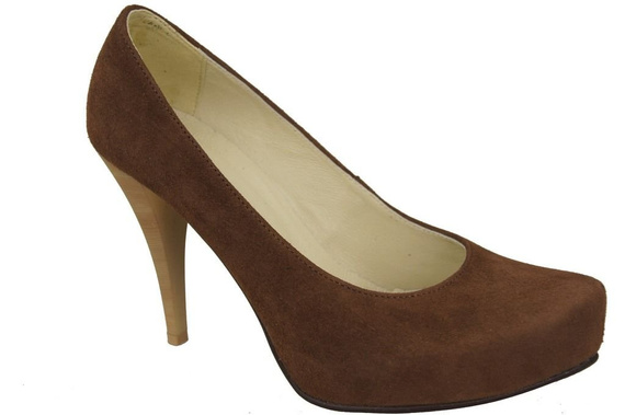 Damenschuhe Pumps Braun Naturleder Wildleder 644 ElitaBut