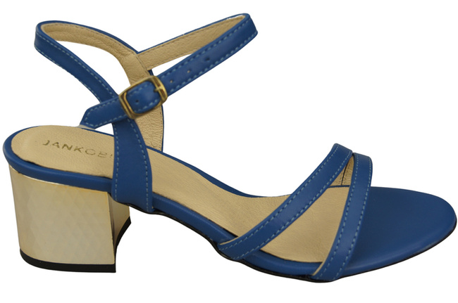 Damenschuhe Blaues Naturleder 197 Sandalen, die den Fuß sinnlich enthüllen ElitaBut