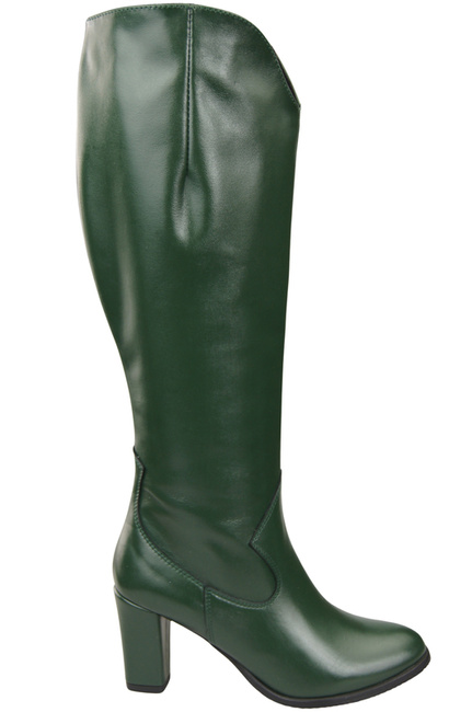 Stilvolle Damen Smaragdgrün Stiletto Stiefel Naturleder 211 ElitaBut