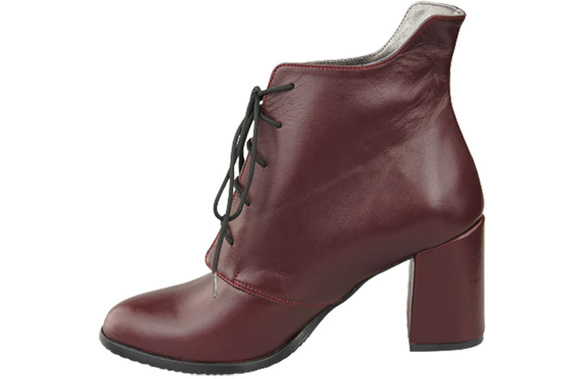 Damenschuhe Schnürstiefel Frühling/Herbst Naturleder Burgund 174 L ElitaBut