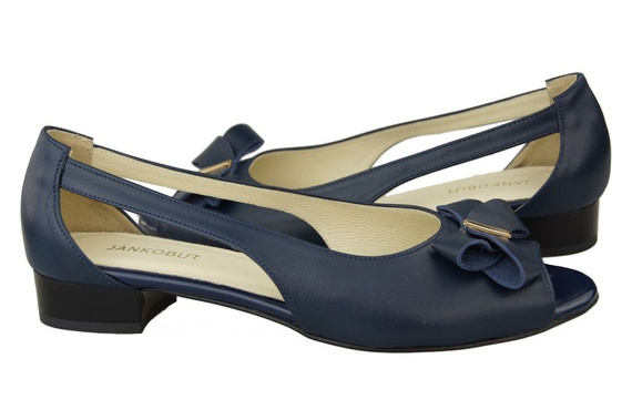 Schuhe Damen Sandalen Marineblau Naturleder 994 ElitaBut