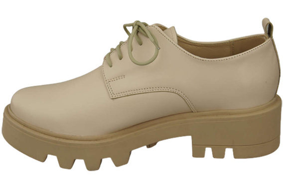 Schuhe Damen Schnürschuhe Beige Leder Natur 180 ElitaBut
