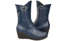 Damen-Keilstiefel, Naturleder, Marineblau 178 ElitaBut