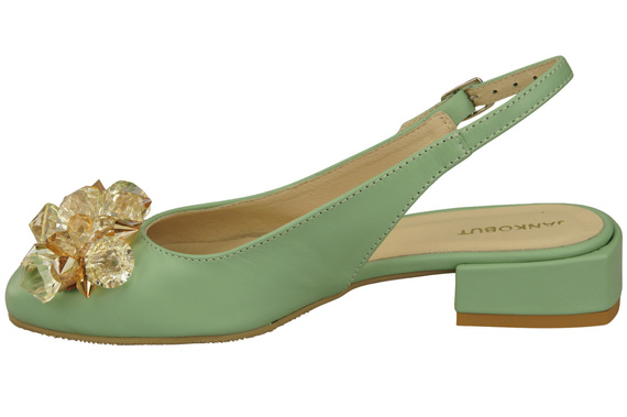 Damen Schuhe Minze Sandalen mit Kristallen Naturleder 215 ElitaBut