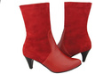 Damen-Winterstiefel, Naturleder, Rot 977 von ElitaBut