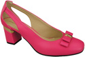 Schuhe Damen Neon Pink Pumps aus Naturleder mit dekorativem Absatz 199 ElitaBut