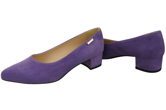Bequeme Damen-Schuhe Violett aus echtem Veloursleder 220 Z ElitaBut