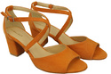 Damenschuhe Sandalen Orange, Naturleder, Wildleder 111 ElitaBut