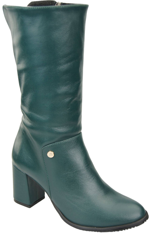 Schuhe Halbhohe Damenstiefel, Naturleder, Malachit 189 ElitaBut