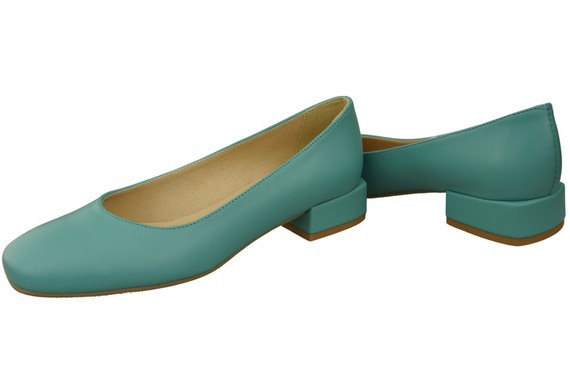 Bequeme Frauen Schuhe Türkis Flats Natural Leder 204 ElitaBut