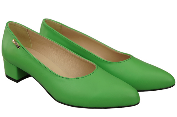 Damen Pumps Limette mit niedrigem Absatz zeitlose Eleganz und Komfort 220 ElitaBut