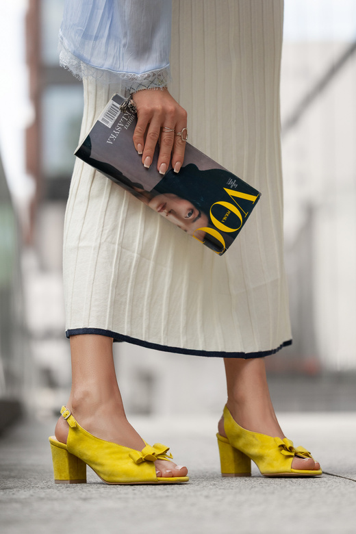 Damenschuhe Zitronensandalen, Naturleder, Wildleder 148 ElitaBut