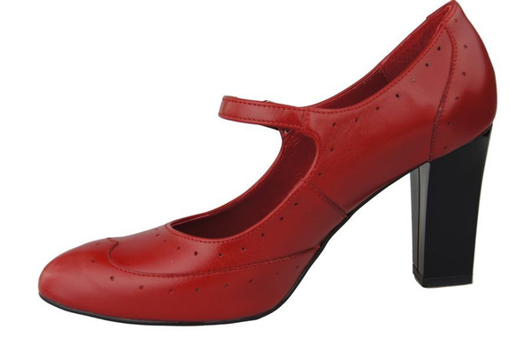 Damenschuhe Pumps, Naturleder, Rot 958 ElitaBut