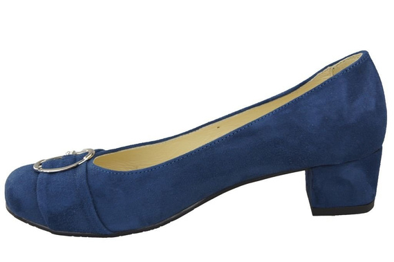 Damenschuhe Pumps Marineblau Naturleder Wildleder 135 ElitaBut