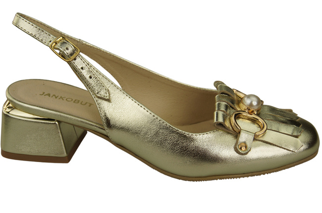 Damenschuhe Gold Sandalen mit Fransen verziert Naturleder 208 ElitaBut