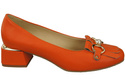 Damenschuhe Pumps verziert mit Fransen Orange Naturleder 195 ElitaBut