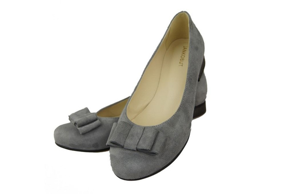 Damenschuhe Ballerinas Grau, Naturleder, Wildleder 126 ElitaBut