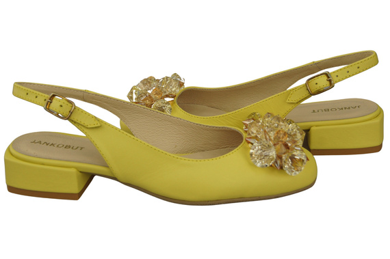 Damen Schuhe Zitrone Sandalen mit Kristallen Naturleder 215 ElitaBut