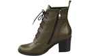 Damen Winter-Schnürstiefel, Naturleder, Olive 188, von ElitaBut