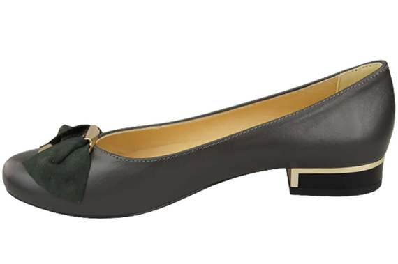 Damen Ballerinas, Naturleder, Graphit 894 ElitaBut