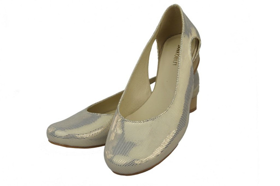Damen Ballerinas Gold, Naturleder 103 ElitaBut
