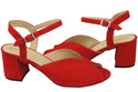 Damenschuhe Sandalen Rotes Naturleder Wildleder 185 ElitaBut
