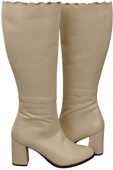 Klassische Damenstiefel, Naturleder, Beige 176 ElitaBut
