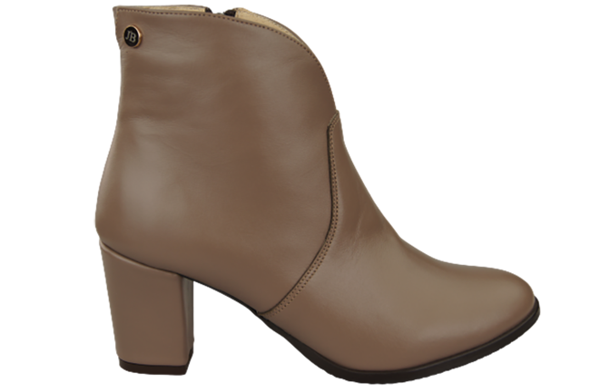 Damen-Winterstiefel, Naturleder, Cappuccino 152, von ElitaBut