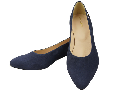 Bequeme Damen-Schuhe Marineblau aus echtem Veloursleder 220 Z ElitaBut