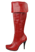 Schuhe Damenstiefel Plateauabsatz Stiletto Obermaterial Kniehoch Naturleder Rot 692 ElitaBut