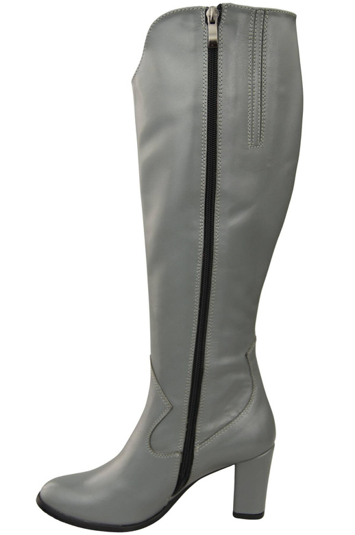 Stilvolle Damen Aschgrau Stiletto Stiefel Naturleder 211 ElitaBut