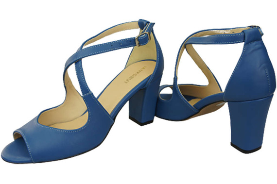 Damenschuhe Sandalen Blau Naturleder 186 ElitaBut