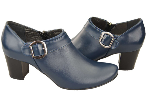 Schuhe Damenschuhe, Naturleder, Marineblau 826 ElitaBut