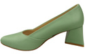 Damen Pumps Minze Echtleder Spitz Zehen Absatz ElitaBut 221