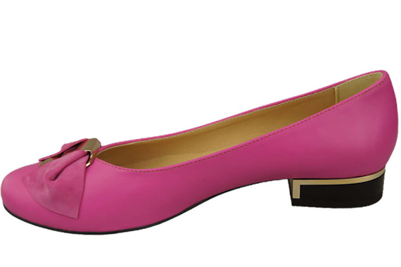 Damen Ballerinas Naturleder Fuchsia 894 ElitaBut