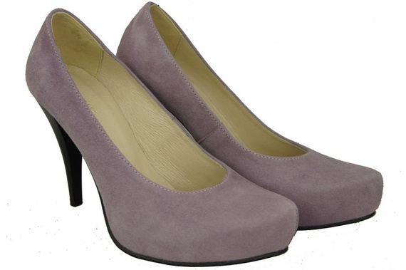 Damenschuhe Pumps Lila Naturleder Wildleder 644 ElitaBut