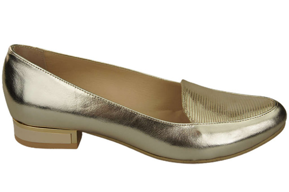 Damen Ballerinas Lords, Naturleder, Gold 908 ElitaBut