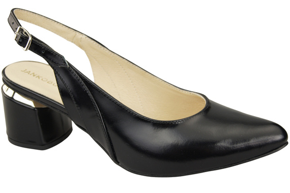 Damenschuhe Sandalen Schwarz Glänzendes Naturleder 196 ElitaBut