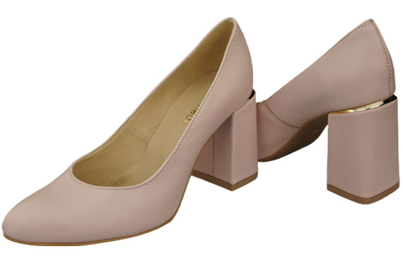 Damenschuhe Pumps Rosa Puder Naturleder 179 ElitaBut