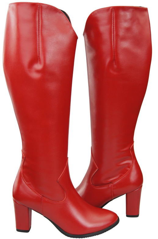 Stilvolle Damen Rot Stiletto Stiefel Naturleder 211 ElitaBut