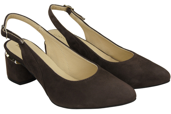 Damensandalen aus natürlichem Wildleder, Schokolade, Eleganz und Komfort 196 von ElitaBut