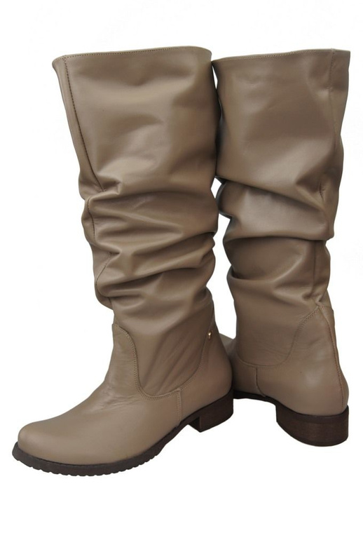 Schuhe Damenstiefel Stiefel, Naturleder 123 Cappuccino ElitaBut