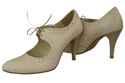 Damenschuhe Pumps Naturleder Beige Ecru 553 ElitaBut