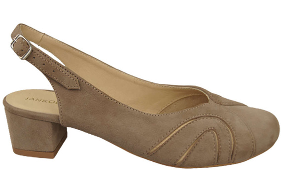 Damenschuhe Sandalen, Naturleder, Wildleder, Cappuccino, Dunkel 842 von ElitaBut