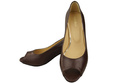 Damenschuhe PEEP TOE Chocolate Pumps Naturleder mit beschichtetem Absatz 192 ElitaBut