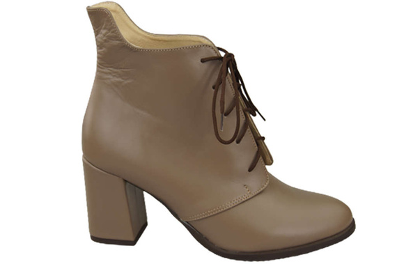 Damen Schnürstiefel Frühling/Herbst Naturleder Cappuccino Dunkel 174 L ElitaBut