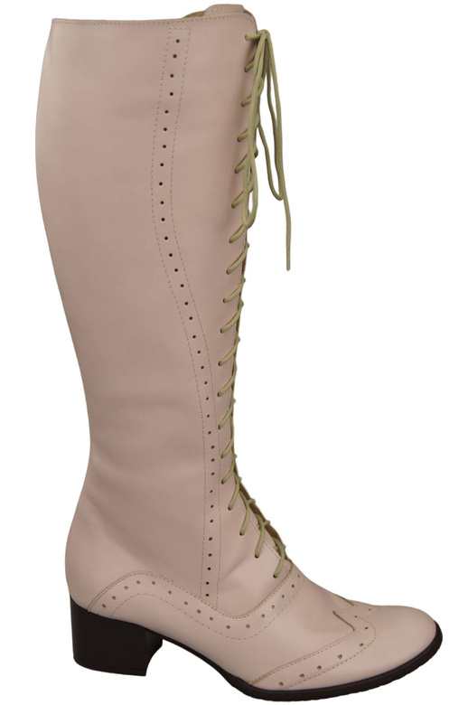 Damenschuhe Schnürstiefel, Naturleder, Puderrosa 595 ElitaBut